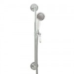 Phoenix Kit 10 Traditional shower slide rail including hose, single function handset and round outlet elbow.