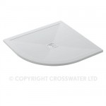 Simpsons 900mm Quadrant 25mm Stone Resin Shower Tray &amp; Waste