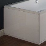 Ultra Acrylic White straight Bath End Panel 700mm