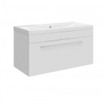 Ultra Design High Gloss White 800mm Wall Mounted Vanity Unit