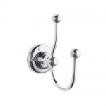 Old London Chrome Traditional Double Robe Hook