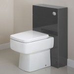 Milano Grey Back to Wall Unit with Square WC Pan &amp; Cistern