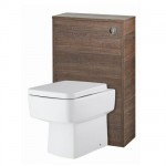 Hudson Reed 500mm Mid Sawn Oak Back To Wall WC Unit, Cistern &amp; WC Pan With Seat