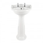 Milano Florence 60cm Basin 2TH With Full Pedestal
