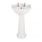 Milano Florence 50cm Basin 2TH With Full Pedestal