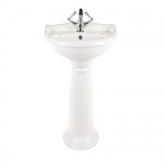 Milano Florence 50cm Basin 1TH With Full Pedestal