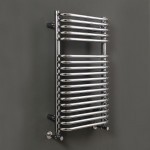 Phoenix Crysta Electric – Chrome Designer Heated Towel Rail (Pre-filled all electric) 1200mm x 500mm