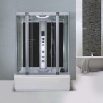 Milano Alto W2 Steam Shower with Whirlpool Bath 1500×900 Carbon Black