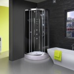 Milano Opus 01 Quadrant Shower Cabin 800×800 Carbon Black