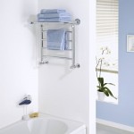Milano Pendle – Chrome Heated Towel Rail with Heated Shelf 494mm x 532mm