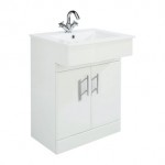 Premier Dove White Gloss Vanity Unit with extra large sink