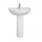 Vitra S50 50cm Round Basin 1TH with Full Pedestal