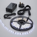 Biard&amp;#174; 5 Metre 3528 White LED Bathroom Strip Light Kit Waterproof with Power Supply – 300 LEDs