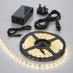 Biard&amp;#174; 5 Metre 5050 Warm White LED Bathroom Strip Light Kit Waterproof with Power Supply – 300 LEDs