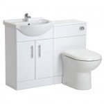 Premier 550mm White Gloss Vanity Unit &amp; BTW Toilet Pack