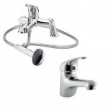 Milano Single Lever Mono Basin &amp; Bath Shower Mixer Tap Set