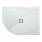 Simpsons 1200 x 900 Offset Quadrant Stone Resin Shower Tray &amp; Waste LH