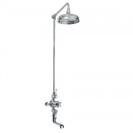 Phoenix Traditional Exposed Thermostatic Valve with Fixed Head &amp; Bath Spout