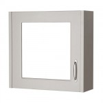 Milano 600mm 1-Door Mirror Cabinet – Stone Grey