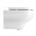 Bauhaus Central Wall Hung WC &amp; Soft Close Wrap Over Seat White