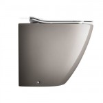 Bauhaus Svelte Platinum Back To Wall WC &amp; Soft Close Wrap Over Seat White
