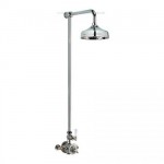 Crosswater Exposed Thermostatic Shower Valve with 12&amp;quot; fixed head Nickel