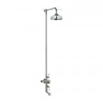 Crosswater Belgravia Exposed Thermostatic Shower Valve with 8&amp;quot; fixed head and bath spout Nickel