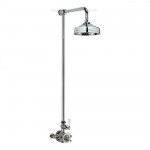 Crosswater Belgravia Exposed Thermostatic Shower Valve with 8&amp;quot; fixed head Nickel