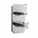 Ultra Concealed Thermostatic Twin Shower Valve with Diverter