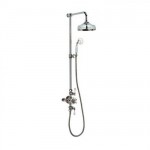 Crosswater Belgravia Multifunction Shower Valve with slide rail and handset and 12&amp;quot; fixed head Nickel