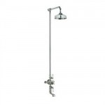 Crosswater Belgravia Exposed Thermostatic Shower Valve with 12&amp;quot; fixed head and bath spout Nickel