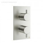 Crosswater Mike Pro Double Outlet Thermostatic Shower Valve – Brushed Stainless Steel