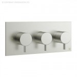 Crosswater Mike Pro Double Outlet Thermostatic Shower Valve Landscape – Brushed Stainless Steel