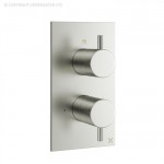 Crosswater Mike Pro Triple Outlet Thermostatic Bath Shower Valve – Brushed Stainless Steel