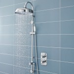 Ultra Pioneer Twin Concealed Thermostatic Shower Valve , Rigid Riser Kit with concealed elbow