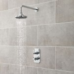 Ultra Traditional Concealed Thermostatic Twin Shower Valve &amp; 6&amp;quot; Fixed Head with Arm