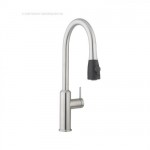 Crosswater Cucina Cook Side Lever Kitchen Mixer with Pull Out Spray Brushed Steel