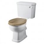 Milano Traditional Toilet Pan and Cistern with Walnut Wood Seat