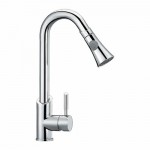 Milano Brushed Steel Pull Out Kitchen Tap