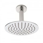 Milano 200mm Slim Round Shower Head and Ceiling Arm