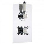 Milano Vico Twin Thermostatic Shower Valve – 1 Outlet Standard Plate