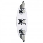 Milano Vico Triple Diverter Thermostatic Shower Valve – 3 Outlets Oval Plate