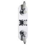 Milano Vico Triple Diverter Thermostatic Shower Valve – 3 Outlets Racetrack Plate