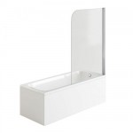 Milano 1700 x 700mm Barmby Straight Shower Bath With Hinged Screen