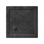 Simpsons 800mm Square Acrylic Shower Tray Grey Slate 35mm