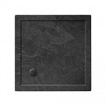 Simpsons 1000mm Square Acrylic Shower Tray Grey Slate 35mm