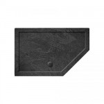 Simpsons 1400 x 900mm Pentangle Acrylic Shower Tray Grey Slate 35mm – Right Hand