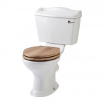 Milano Traditional Toilet Pan and Cistern with Walnut Wood Seat