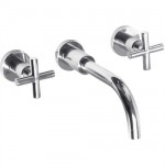 Milano Helix Chrome Bathroom Wall Mounted Bath Filler Tap Spout