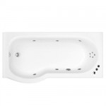 Milano 11 Jet 1675×850 Shower Bath (Left Hand) with Light and Heater